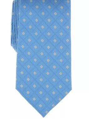 Michael Kors Mens Loren Square-Pattern Tie Indigo ONE SIZE